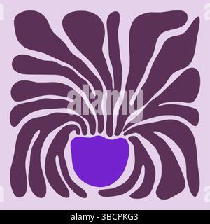 Purple Abstract Flower Vector Design Stock Vector
