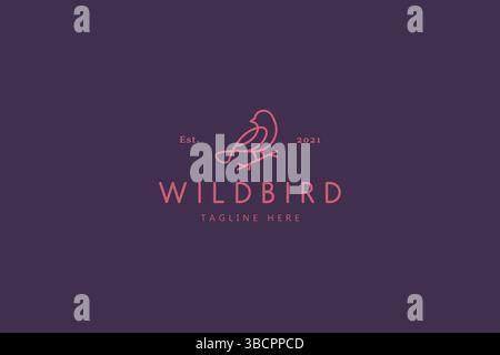 Wild Bird Nature Life Illustration Logo Stock Vector