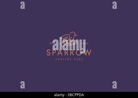 Sparrow Bird Nature Life Illustration Logo Stock Vector