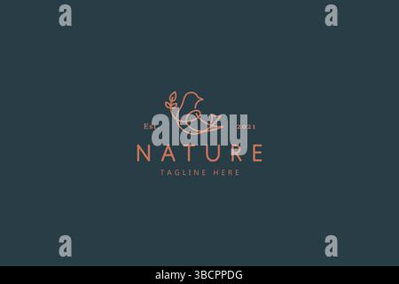 Bird Nature Wild Life Illustration Logo Stock Vector
