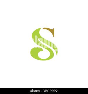 Letter S Leaf Organic Logo Vector Stock Vector