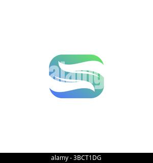 Letter S Leaf Logo Simple. S Icon Nature Design Stock Vector