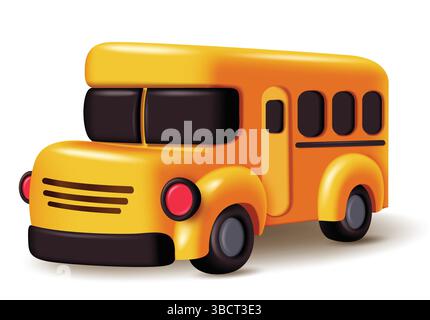 Vector Empty Yellow School Bus Design. Back to School Illustration. Vector illustration. Stock Vector