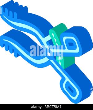 Catheter icons set. Isometric set of catheter vector icons neon color ...