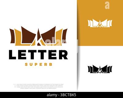 Initial Letter K Roof of Padang House Icon Illustration Design Stock Vector