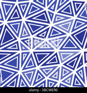 Tileable abstract background. Large triangle sizes. Solid shapes in frames. Mono-tone style. Repeatable pattern. Trending vector tiles. Stock Vector