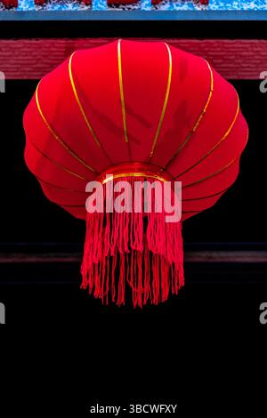 Red fabric lantern, Shinjuku, Tokyo, Japan Stock Photo