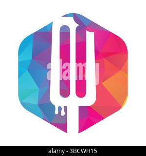 Ice cream stick logo template. Ice Cream Stick Vector Icon Illustration. Sweet Food Icon Concept. Stock Vector
