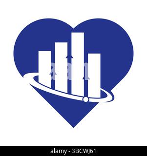 Planet Stats vector logo design template. World finance logo design concept. World stats logo. Stock Vector