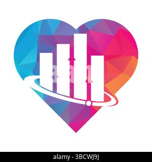 Planet Stats vector logo design template. World finance logo design concept. World stats logo. Stock Vector