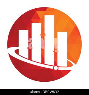 Planet Stats vector logo design template. World finance logo design concept. World stats logo. Stock Vector