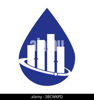 Planet Stats vector logo design template. World finance logo design concept. World stats logo. Stock Vector