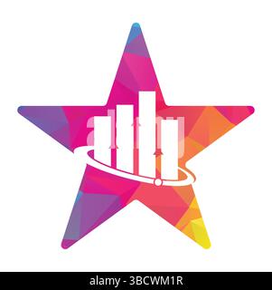 Planet Stats vector logo design template. World finance logo design concept. World stats logo. Stock Vector