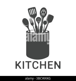 Kitchen Utensil Holder Svg, Kitchen Tools Holder Svg Kitchen Utensils Svg, Kitchen Tools Holder Silhouette, Tools Holder Svg, Kitchen Svg, Kitchen Hol Stock Vector