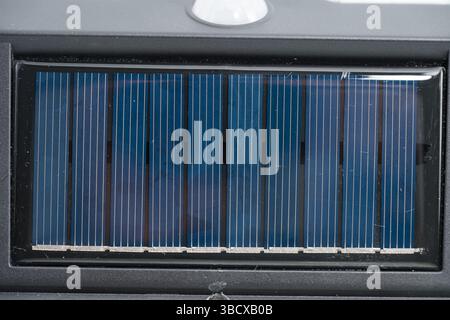 .Double solar wall lamp, outdoor, waterproof, motion sensor, powerful lighting Stock Photo