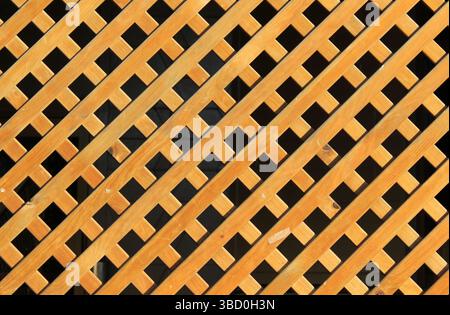 Wooden lattice wall screen abstract textured background Stock Photo