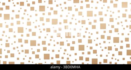 seamless geometric pattern with squares golden colors isolated white backgrounds for Elegant luxury textured wallpapers, backgrounds and page fill Stock Vector