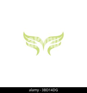 Letter M leaf Logo Design Stock Vector