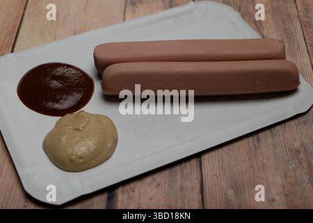 Sausage and white background Stock Photo