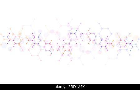 Molecular structure and genetic engineering, science, innovation technology, healthcare, and medicine design Stock Vector