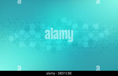 Abstract design element with geometric background and hexagons shape pattern Stock Vector