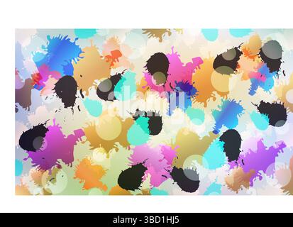 Colorful Abstract Splashes with Soft Light Effects Stock Vector