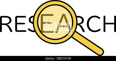 Simple line drawing icon of search images, Vector Illustration Stock Vector