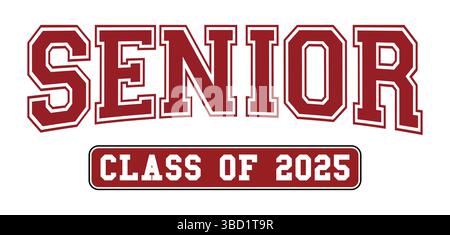 Class of 2025 vector illustration. Festive celebration design for graduation events and announcements. Congratulations graduates design template Stock Vector