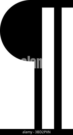 Paragraph sign Editable pilcrow text symbol typing element icon in ...
