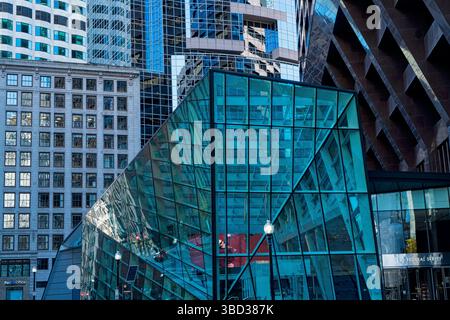 Patterns in the central business district of Boston Stock Photo