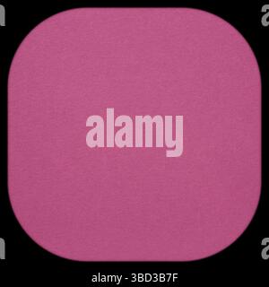 abstract design element: blank maroon color tile made of craft cardboard against black background Stock Photo