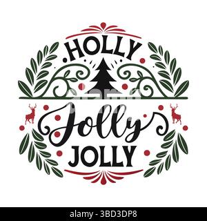 "Festive Christmas Clipart Set – Santa, Tree, Gifts, Icons, Ornaments, Holiday Elements in Hand-Drawn Style" Stock Vector