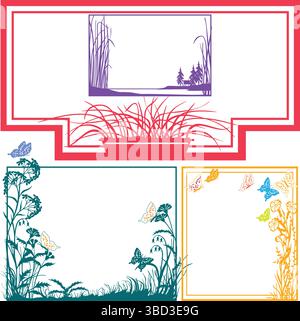 Frames Design Collection Sets Elegant Borders & Decorative Outlines for Creatives Stock Vector