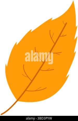Flat leaf icon silhouette. Filled leaf glyph. Stock Vector