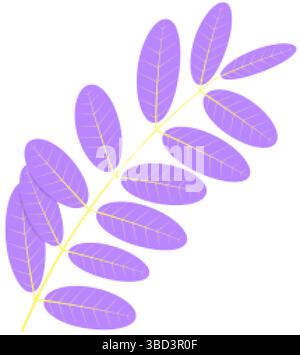 Flat leaf branch icon silhouette. Filled leaf glyph. Stock Vector