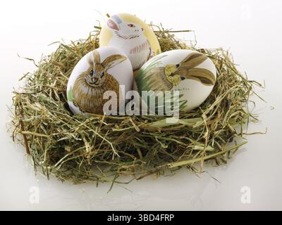 Traditional decorated Easter eggs Stock Photo