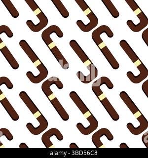 Cane repeat flat pattern. Vector Stock Vector
