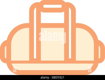 Orange sports duffle bag. Vector illustration Stock Vector