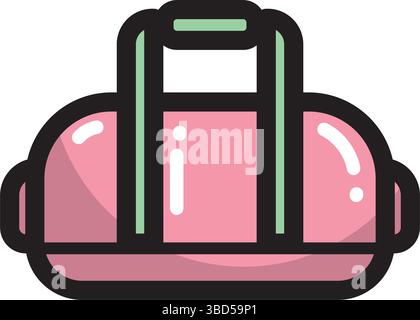 Colorful sports duffle bag. Vector Stock Vector