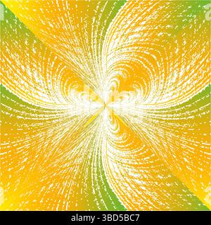 Swirling energy background. Vortex motion shape. Yellow green gradient. Vector design burst. Stock Vector