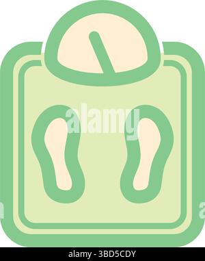Green bathroom scale icon. Vector Stock Vector