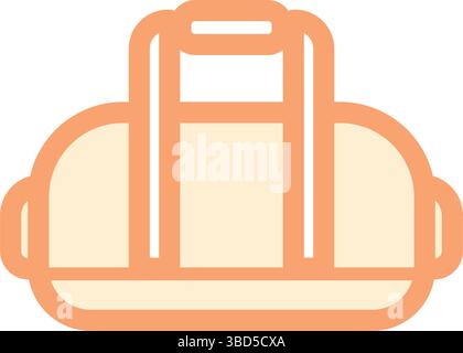 Orange sports duffle bag. Vector Stock Vector