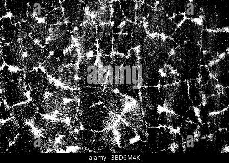 Abstract grunge texture background with black and white distressed overlay. The image features a high contrast, gritty, and highly textured surface wi Stock Photo