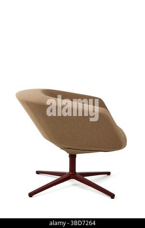 isolated studio shot of a modern upholstered swivel chair against a clean white background Stock Photo