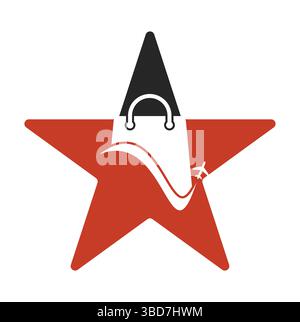 Travel shop logo vector template. Shop and plane logo. Sale and travel symbol or icon. Stock Vector