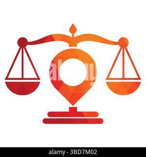 Justice point logo vector template. Creative Law Firm logo design concept. Stock Vector