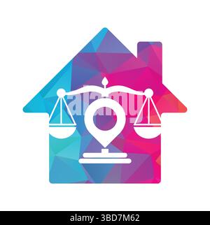 Justice point logo vector template. Creative Law Firm logo design concept. Stock Vector