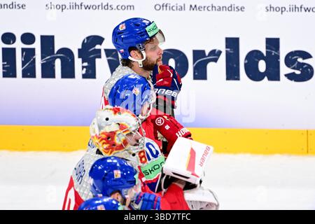 Czech hockey players after the quarterfinal match Finland vs Czech ...