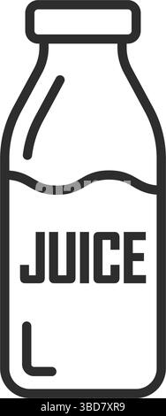 Orange juice icon in flat style. Juicy drink vector illustration on isolated background. Healthy juice sign business concept. Stock Vector