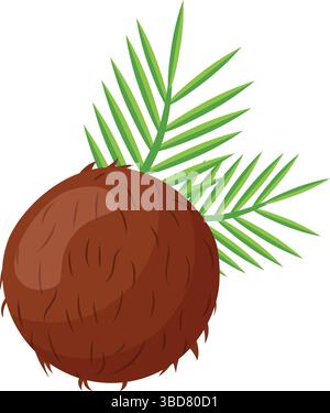 Coconut milk icon in flat style. Vector illustration Stock Vector Image ...